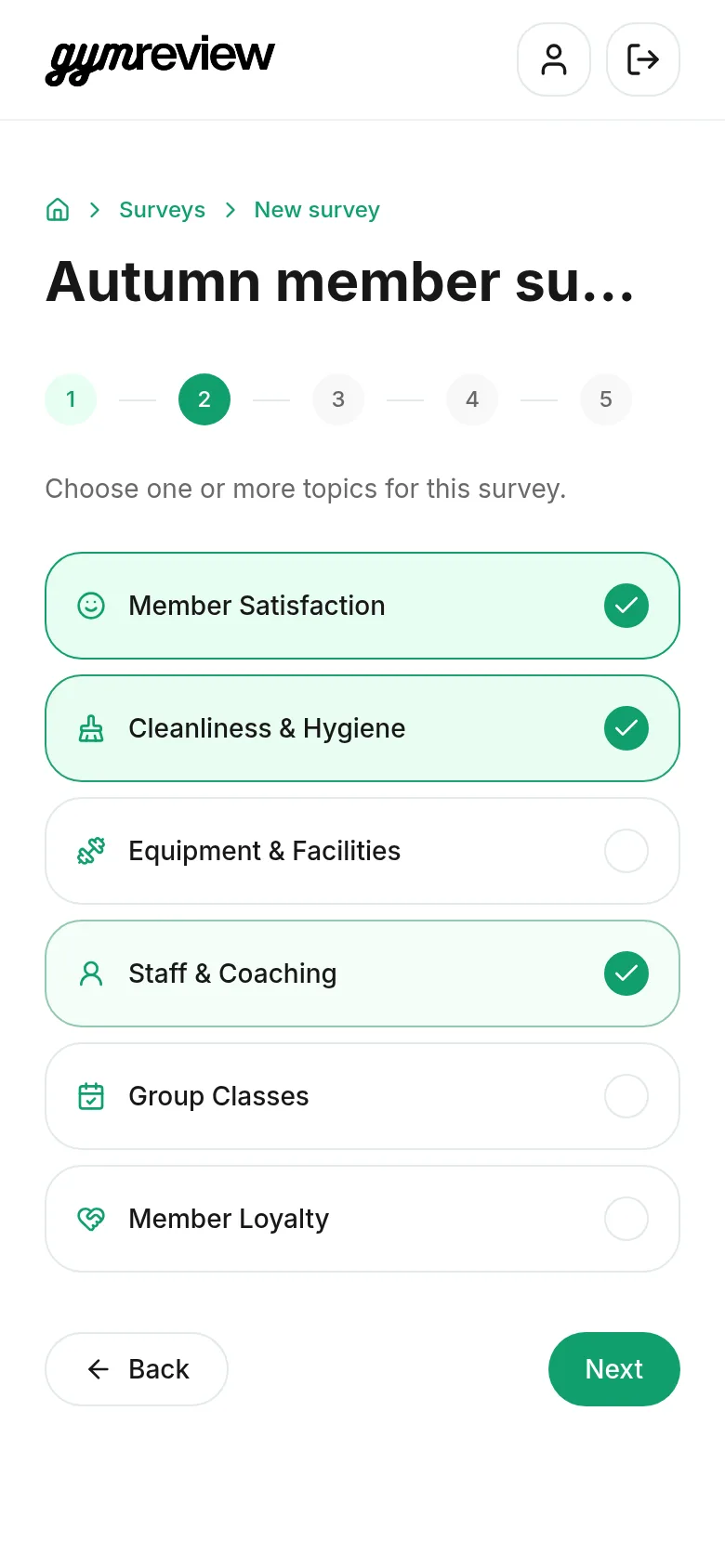 Step 2: choose topics